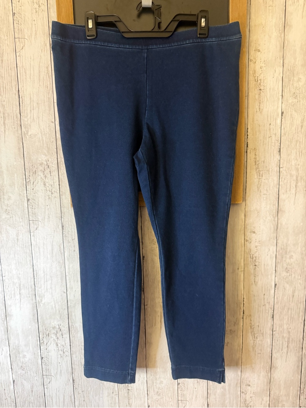Pure Jill Indigo Women's Mid Rise Stretch Dark Wash Blue Jean Ankle Legging Lg.